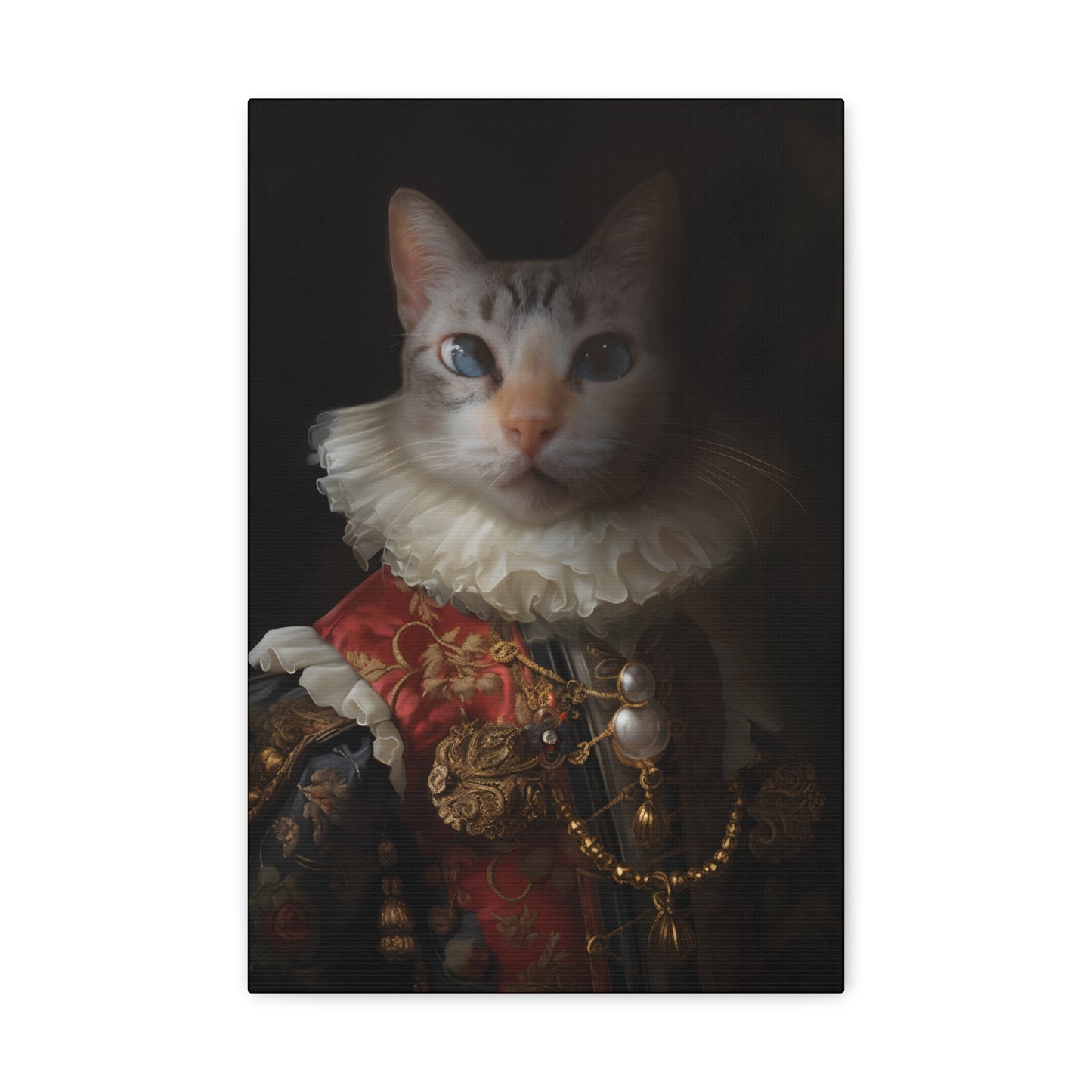 Whimsical Pet Portrait in Royal Attire