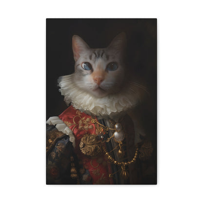 Whimsical Pet Portrait in Royal Attire